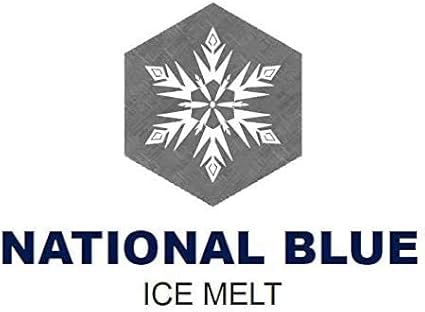 National Blue Ice Melt and Snow Salt 35lb Bucket - Fast Acting Ice Melter - Pet, Plant and Concrete Friendly, Environmentally Safe - Free of Magnesium Chloride - Melts to -15°F