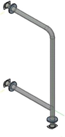 Wall to Floor Grab Bar for Drinking Fountains