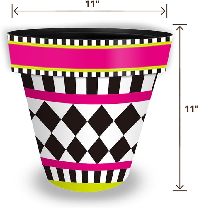 Briarwood Lane Neon Checkerboard Medium Planter