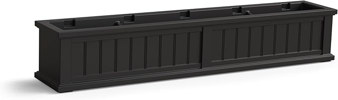 Mayne Cape Cod 5-Foot Window Box – Self-Watering, Weather-Resistant Planter for Flowers – Durable Design for Outdoor Use, Perfect for Windows