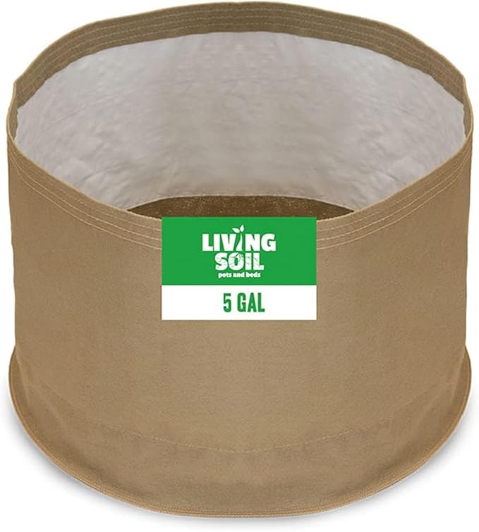 Sustainable Village Blumat Grow Bags - 5 Gallon Fabric Pots (5 Packs) for Plants - Breathable Waterproof Cloth Pots with MoistureLock Technology - Promotes Strong and Healthy Roots