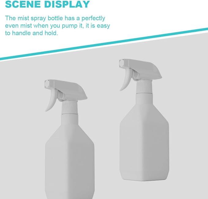 2Pcs Fine Mist Spray Bottles for Hair Humidification and Indoor Plant Watering Portable Plastic Sprayers for Home Gardening and Cleaning Use