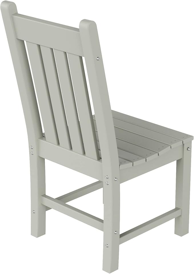 WestinTrends Malibu HDPE Outdoor Armless Patio Dining Chair Sand