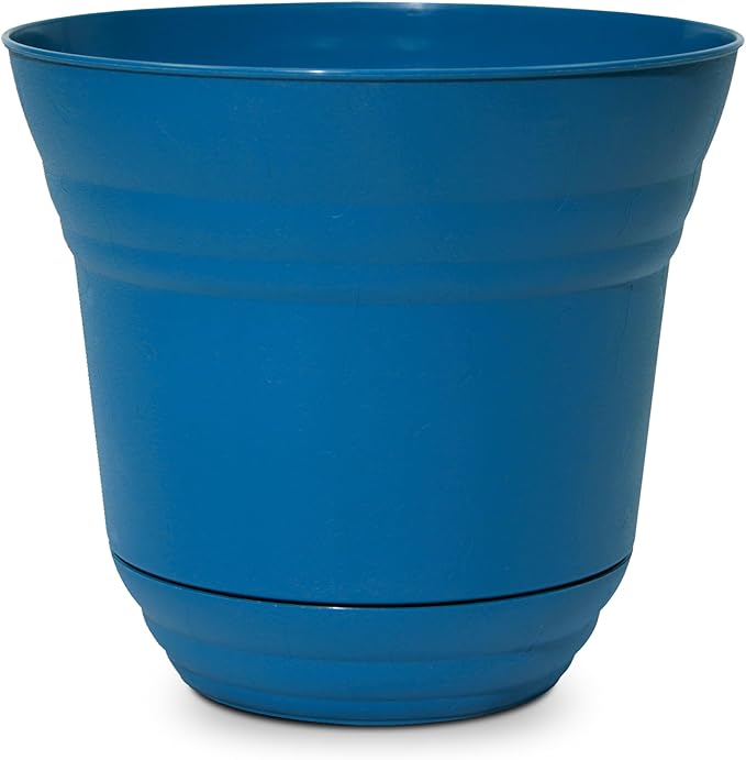 Headwind Robert Allen DuraRes Traverse Planters – 5" 2 Pack Plastic Plant Pot in Sapphire Blue - Indoor & Outdoor Pot for Plants with Drainage - Decorative Plant Pot, Flower Pots Outdoor for Garden