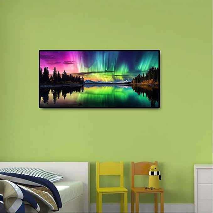 Meothan Northern Lights Diamond Painting Kits for Adults,5D Large Size Northern Lights Diamond Art for Adult Beginners, Full Drill Aurora Crafts Gem Art Painting for Home Wall Decor 27.6x15.8in