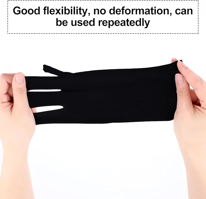 Syhood 3 Pair UV Gloves for Nail Lamp Upf50+ UV Fingerless Protection Glove for Gel Manicures Art Protect Hand from Nail Lamp