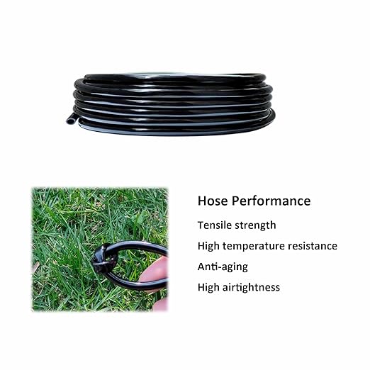Drip Irrigation Kit 64ft 5/16โID Inche Pipe Solutions for Large Gardens with Low Water Pressure Away from The Water Source
