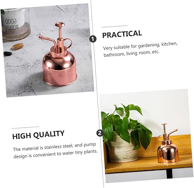 Vintage Plant Mister Watering Can with Pump for Succulents Indoor Gardening Portable Handheld Spray Bottle for Flowers and Plants