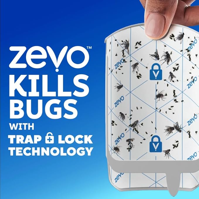 Zevo Replacement Cartridges for Flying Insect Traps, 4 Pack, Indoor Plug-in Refills