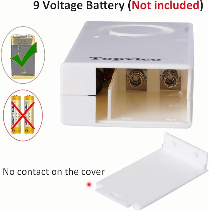 Topvico Water Alarm Leak Detector Moisture Sensor for Basements Sump Pump Dishwasher RV Water Heater Pan High Flood Alert, 120dB Work Alone, Battery Operated, 5 Packs