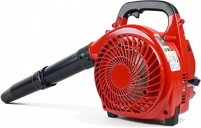 28 CC Gas Leaf Blower, 490 CFM 280 MPH, 1.1-HP 2-Stroke, Handheld Gas Powered Leaf Blower, Lightweight, Powerful Clearing Performance for Lawn Care, Driveway Cleaning and Light Snow Removal