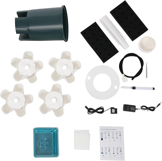 Hydroponic Growing System, 20-Plant Vegetable Planter Tower Outdoor Indoor Garden Vertical Planter Germination Kit with Water Pump & Intelligent Water Circulation for Gardening Lover