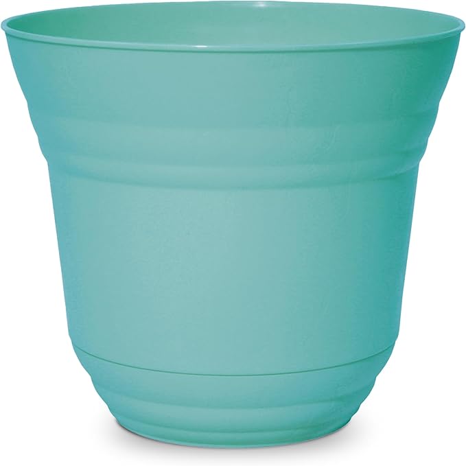 Headwind Traverse Planters – 10" 2 Pack Plastic Plant Pot in Surf Light Blue - Indoor & Outdoor Pots for Plants with Drainage - Decorative Plant Pot, Flower Pots Outdoor for Garden by Robert Allen