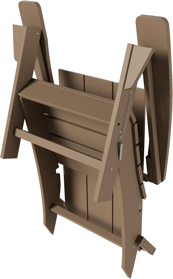 WestinTrends Ashore Modern Outdoor Folding Adirondack Chair, Weathered Wood