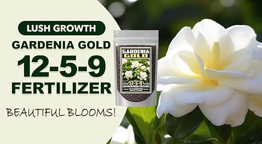 Fertilizer Commercial Grade | Gardenia Gold 12-5-9 | 3 Pounds | Custom Professional Mix | Acid-Loving Plants | Controlled-Release Formula | Enhances Blooms & Foliage | Gardenias, Azaleas & Camellias