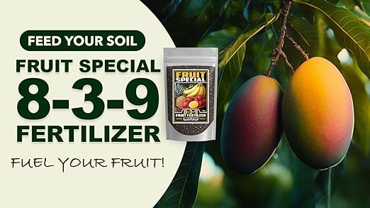 Fertilizer Commercial Grade | Fruit Special 8-3-9 | 1 Pound | Custom Professional Mix Blend | Macronutrients & Micronutrients | Tropical Fruit Plants & Trees | Flowering Post-Harvest Recovery Formula