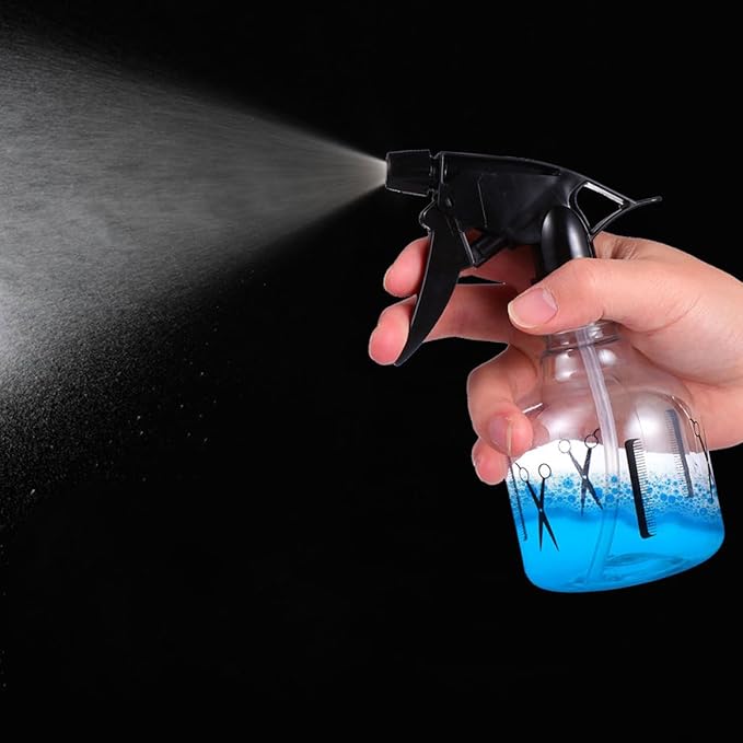 Hair Salon Spray Bottles Pressurized Fine Mist Nozzle Sturdy Plastic Watering Bottles for Barber Shops and Home