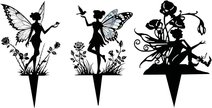 3Ps Garden Decor,Yard Decorations Outdoor,Fairy Decor,Suitable for Courtyard, Flower pots, lawns, Flower beds Decoration, Gifts