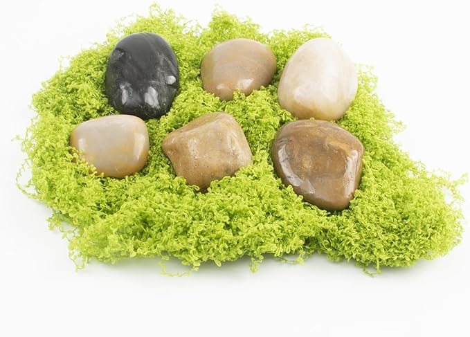 10lbs 1-2 Inch River Rocks, Decorative Mixed Pebbles for Garden Landscaping, Indoor Plants, Fish Tanks, Vases, and Succulents – Ideal for Home Decoration and Outdoor Gardens (Weight : 10 LB, Mixed)