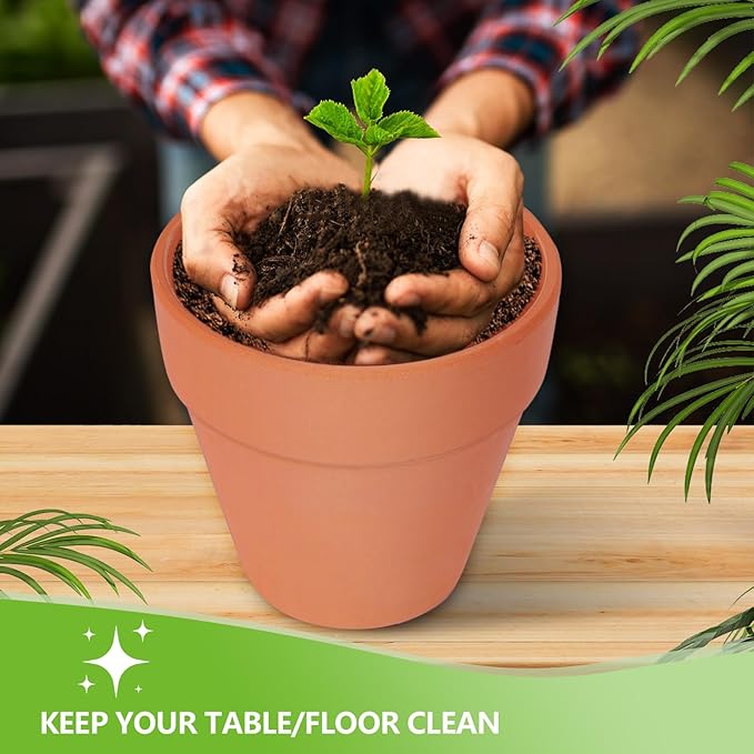 YESIACE 24 Pack 4 Inches Terracotta Plant Pots, Terra Cotta Planter with Drainage Holes, Perfect for Planting, Painting, Weddings and Parties