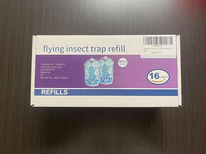 16 Pack Flying Insect Trap Refills Compatible with Flying Insect Trap M364 and Max, Safe with Kids & Pets