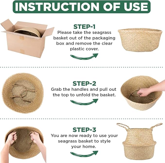 Olive Tree Basket β Wicker Seagrass Planter for Tall Indoor Faux Plants, Decorative Rattan Basket Cover for Houseplants, Snake Plant, Monstera, 7-8 Inch Pots (Original, Medium)