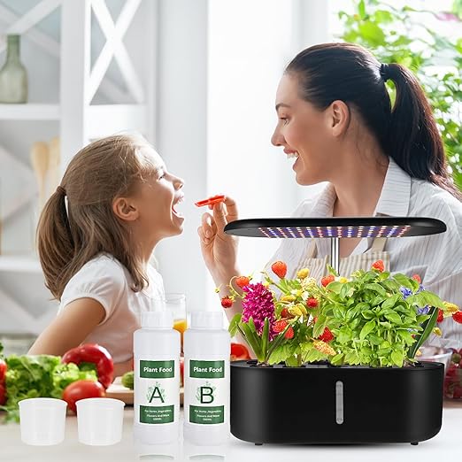 Tigvio 1000ml Hydroponic Nutrients A&B for Aerogarden Plant Food with 2 Measuring Cups - Fertilizer for Indoor Hydroponics Garden & Growing Vegetables, Fruits, Flowers (1000ml)