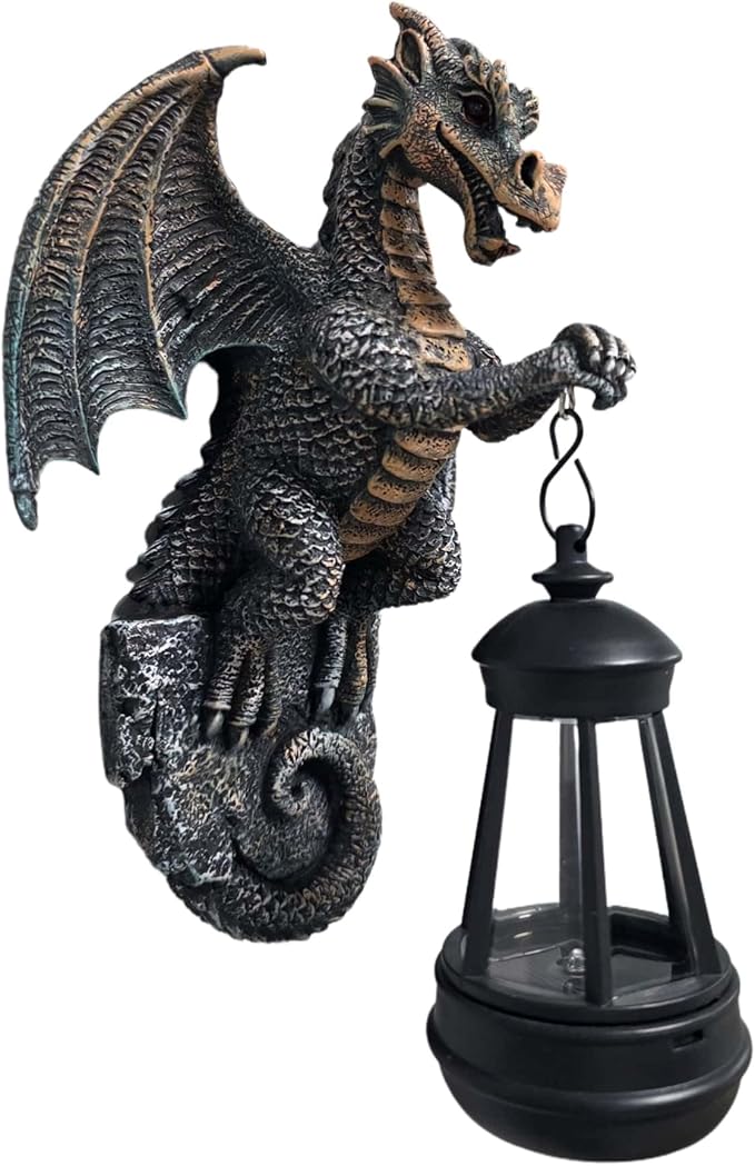 Dragon Tree Hugger with Solar Lantern Dragon Lamp Decor Garden Statue Outside Outdoor Yard Unique Gifts for Mom Women Grandma
