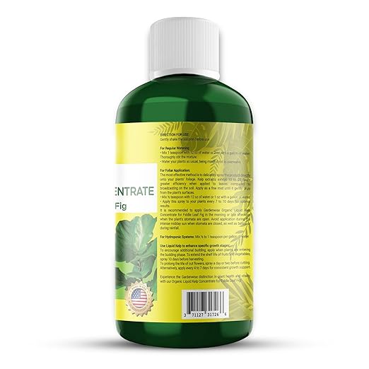 Fiddle Leaf Fig Plant Food ā Liquid Seaweed Kelp Fertilizer for Plants ā Made in USA (16 OZ)