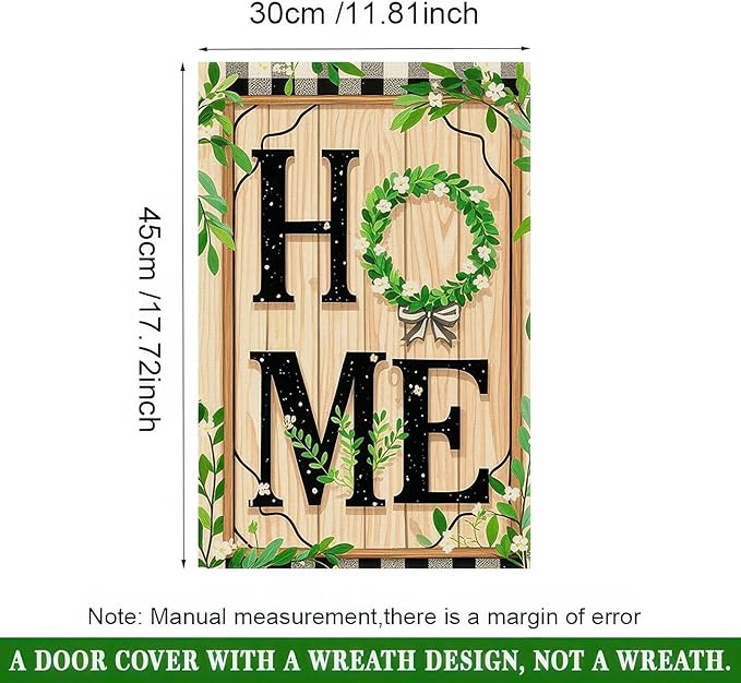 Spring Garden Flags 12x18 Double Sided Flag Garden Decor HOME with Greenery and Floral Accents Spring Gardens Flags For Outside Springs Decor Outdoor Yard Decoration