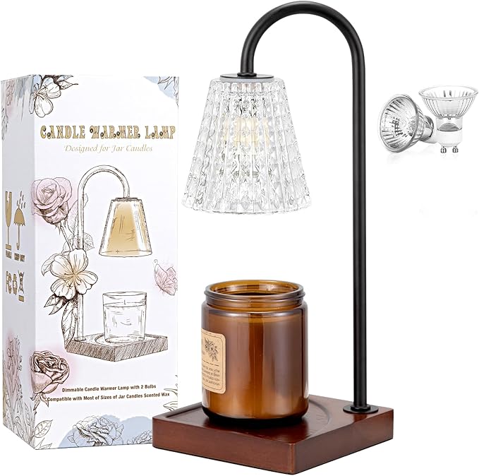 Hong-in Candle Warmer Lamp with Timer-Dimmable Candle Warmer, Birthday Gifts for Women,House Warming Gifts New Home Bedroom Decor,Wax Warmer for Scented Wax Jar Candles