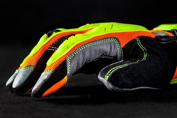 Ironclad mens Work Gloves EXO Hi Viz ImpactMedium, Hi-viz Yellow & Orange, Medium Pack of 1 US