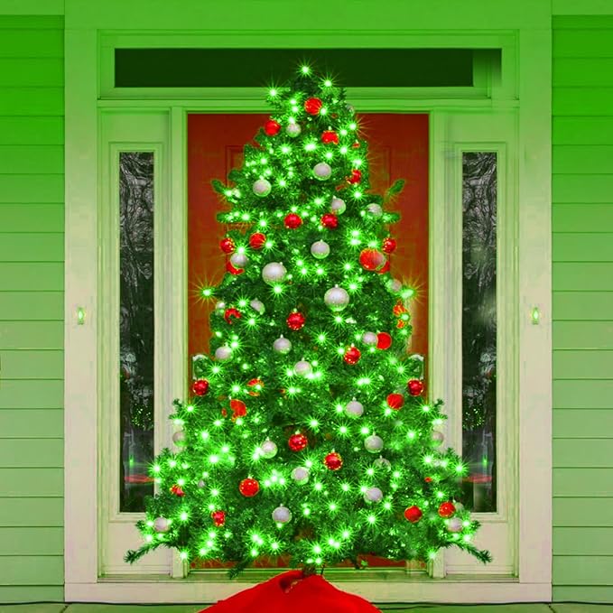 800 LED Green String Lights Indoor, 262ft St Patricks Day Lights Clear Wire 8 Modes Plug in Waterproof Christmas Twinkle Fairy Light for Indoor Room Tree Party Decorations
