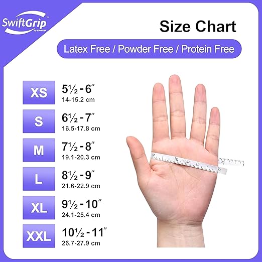Disposable Nitrile Exam Gloves, 3-mil, XS, Case of 1000, Violet Nitrile Gloves Disposable Latex Free for Medical, Cleaning, Cooking & Esthetician, Food-Safe, Powder-Free, Non-Sterile, Purple