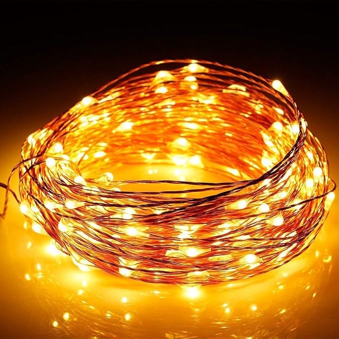 132 Feet 400 LEDs Copper Wire String Lights with Switch, Christmas Lights Indoor Decoration for Party Wedding Bedroom, Fairy Lights Plug in with Remote, 8 Scene Modes, Dimmable Warm White