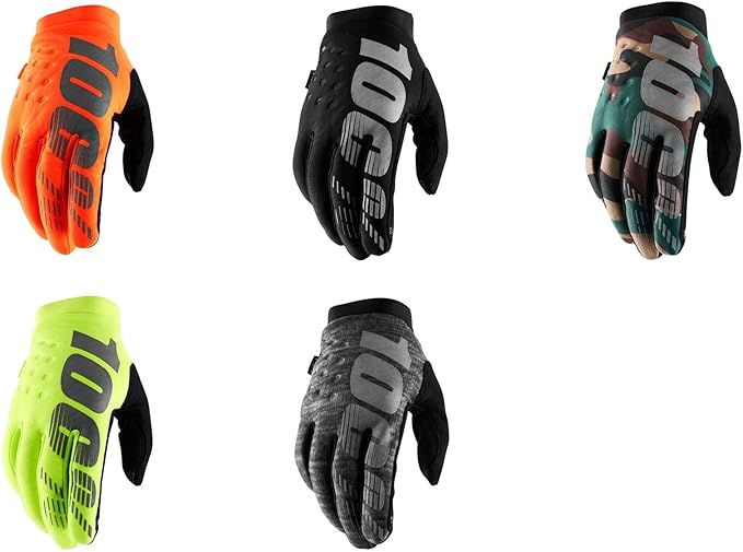 100% BRISKER Cold Weather Motocross & Mountain Bike Gloves - Warm Winter MTB & MX Powersport Racing Protective Gear