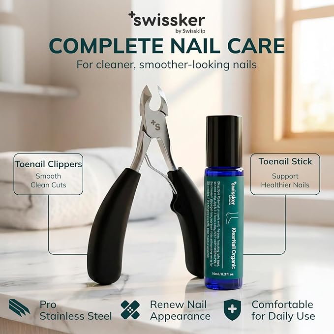 Swissklip Medi-Care Toenail Stick I KlearNail Treatment | Natural Solution for Healthy Nails I Suitable For Foot, Toe, and Fingernail I For Brittle Toenails – 10ml / 0.3 Fl. Oz. Pack 3 - Made in USA