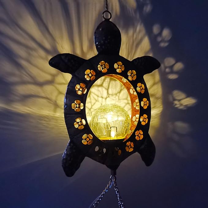 Sea Turtle Wind Chimes, Solar Wind Chime Outdoor, Gifts for Mom, Gifts for Women, Gifts for Grandma, Garden Courtyard Lawn Decoration, Thanksgiving Gifts, Decor Gifts for Christmas and New Year
