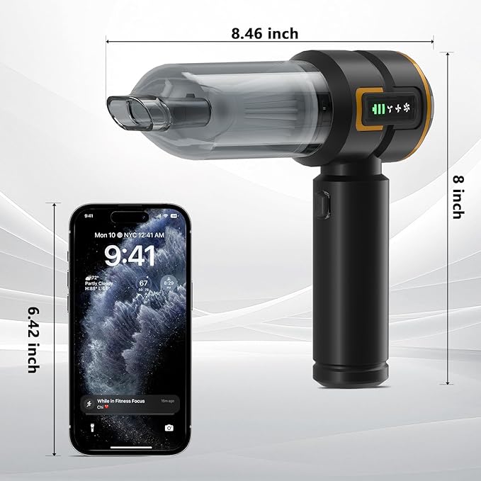 Car Vacuum with LED Digital Display,20000PA Advanced Clean Cordless Handheld Vacuum, 4-in-1 High Power Portable Rechargeable Vacuum Cleaner with Brushless Motor