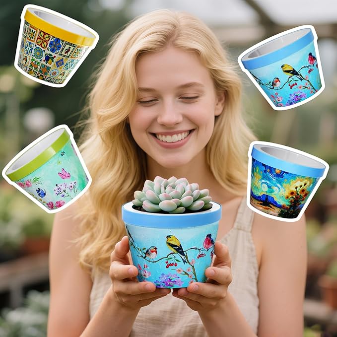 MYLARREN 3D Puzzle Planter, 152 Pcs 3D Puzzle Vases for Adults, Flowers, Small Cute Indoor Plant Pot, Arts and Crafts for Kids 4-6, Adults, Girls, Unique Flower Vases(Bird)