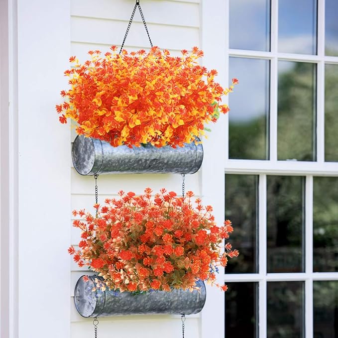 ArtBloom 6 Bundles Artificial Fall Flowers No Fade Faux Autumn Plants, Fake Indoor Outdoor Greenery for Thanksgiving Christmas Wedding Party Home Garden Fireplace Décor (Multi)