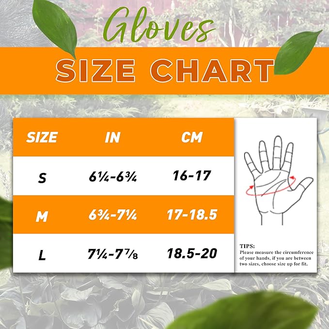 HANDLANDY Work Gloves for Women, Breathable Leather Gardening Glove for Yard Maintenance, Hand Protection with Touch Screen for Gardeners, Farmers
