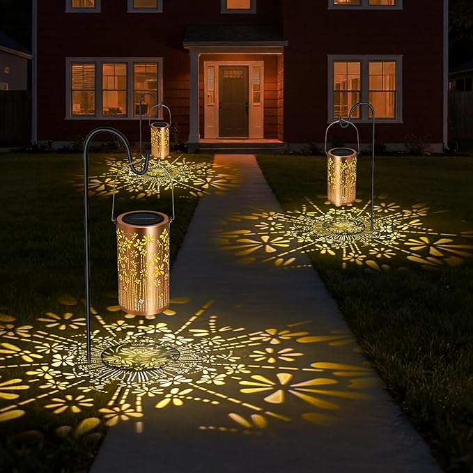 siruitong Solar Lantern Outdoor Lamp Waterproof Decorations Garden Decor, Christmas Birthday Gifts for Women, Mom, Grandma Decorative Garden, Yard, Patio, Lawn, Porch - Dragonfly