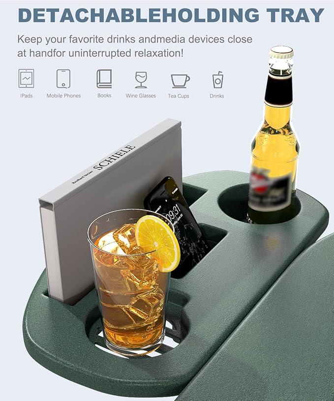 Adjustable Adirondack Chair with Retractable Ottoman Set of 6, HDPE Folding Adirondack Chair with Cup Holder, All Weather Fire Pit Chair for Outdoor.