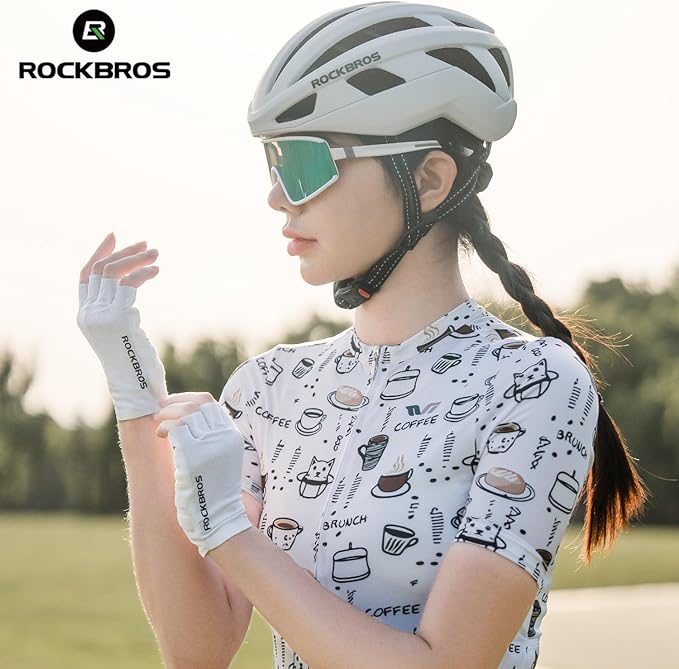 ROCKBROS Cycling Gloves for Men Women - Breathable Gel Pad Road Mountain Bike Gloves - Touch Screen Anti-Slip MTB Gloves for Cycling Workout Outdoor Sports