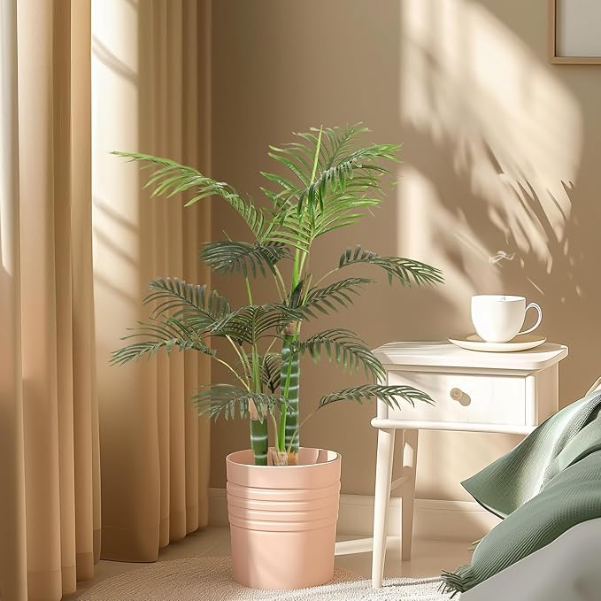 Artificial Palm Tree, Tall Tropical Palm Tree Faux Palm Plant for Indoor Outdoor Office House Living Room Home Decor