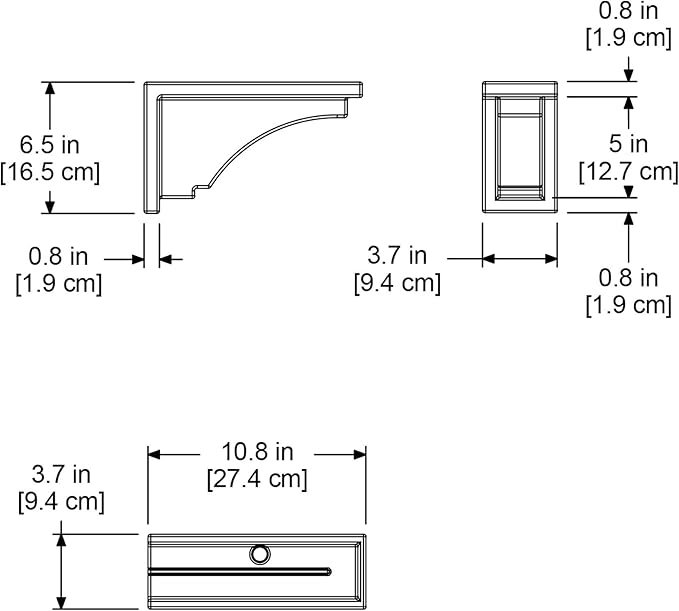 Mayne Inc Fairfield Decorative Brackets, 2-pack, Plastic, Black, Standard (5856-B)