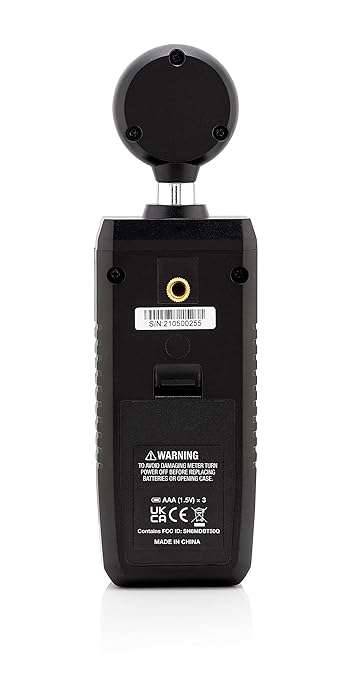 Extech LT250W Wireless Light Meter with ExView App Connectivity – Digital Lux/FC Sensor, Real-Time Monitoring, Data Logging, Graphing, Min/Max/Avg, Portable LED Lighting Tester