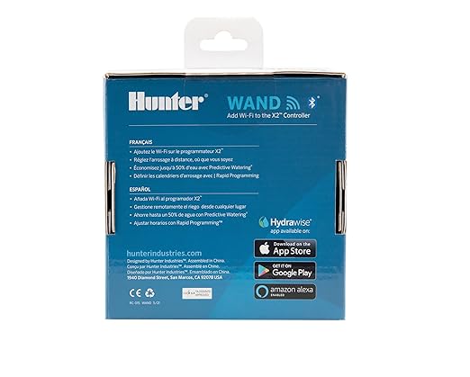 Hunter WAND Smart WiFi Module for X2 Sprinkler Controller, Hydrawise App, Remote Scheduling, 2.4GHz WiFi Only, Supports Bluetooth, Wi-Fi Direct & WPS Setup