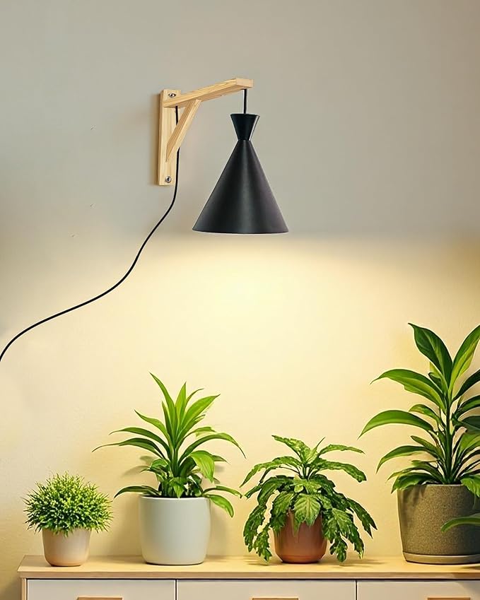Arikashi Hanging Grow Light, LED Growing Light Full Spectrum for Indoor Plants,4/8/12H Timer, Height Adjustable Grow Lamp for Large Plants